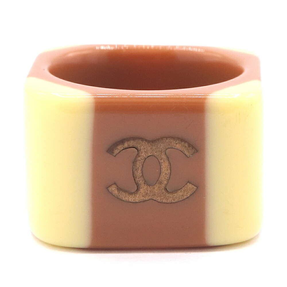 CHANEL Brown Logo Ring